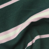 Dark Green Horizontal-Stripe French Terry, Cotton-Poly — photo 3