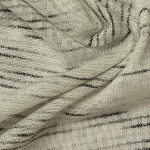 Dark Grey Marl Jersey Knit, Poly-Viscose, 130 gsm