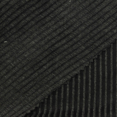 Grey Stripes Jersey Knit, Poly-Viscose