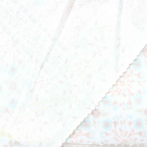 Light Pink Floral Jersey Knit, Cotton-Modal