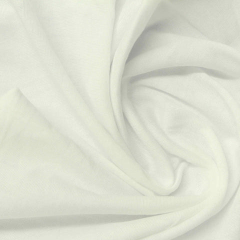 100% Cotton Jersey Knit Fabric, 110 gsm, 170 cm — White