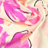 Pink Floral Jersey Knit, Cotton-Poly — photo 3
