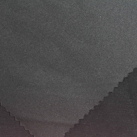 Polyester Viscose Stretch Scuba Knit Fabric, 350 gsm, 160 cm — Black, ref EF-264319