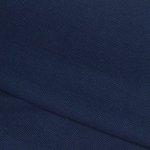 Cotton Polyester Piqué Knit Fabric, 250 gsm, 180 cm — Navy
