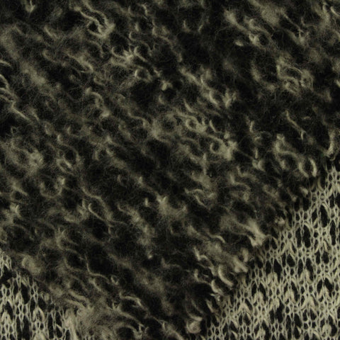 Brushed Polyester Cotton French Terry Fabric, 280 gsm, 155 cm — Beige
