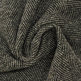 Black Herringbone Interlock Knit, Polyester — photo 3