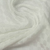 White Tone-on-Tone Jacquard, Polyester — photo 3