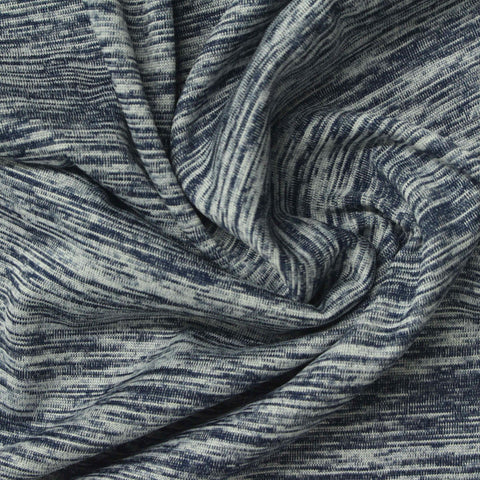 Dark Blue Marl Knit, Polyester, 160 gsm