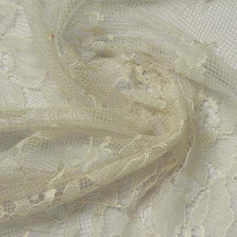 Off-White Floral Lace, Nylon, 35 gsm