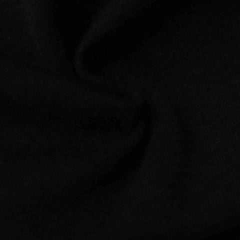 Viscose Polyester Stretch Interlock Knit Fabric, 249 gsm, 200 cm — Black