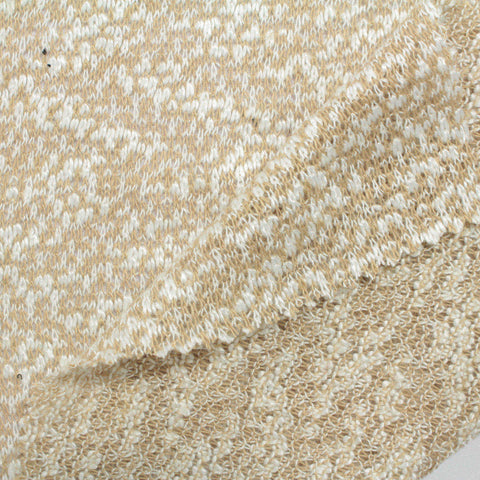 Brown Marl Chunky Knit, Viscose-Poly, 234 gsm
