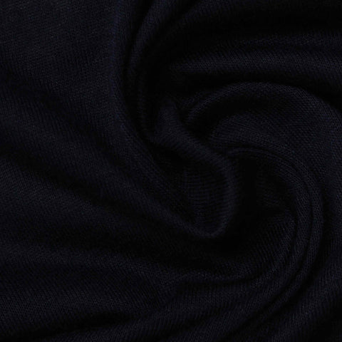 Polyester Cotton Jersey Knit Fabric, 134 gsm, 170 cm — Navy