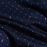 Jacquard Polyester Viscose Stretch Knit Fabric, 150 cm — Navy — photo 3