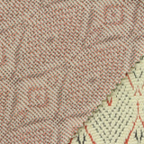 Cream Diamond Interlock Knit, Cotton-Poly — photo 3