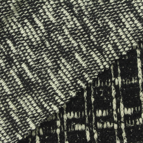 Black Check Bouclé, Poly-Cotton