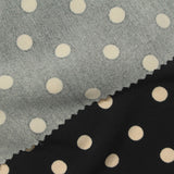Black Dots Linen-Look, Polyester — photo 3