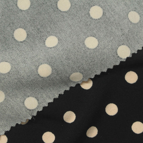 Black Dots Linen-Look, Polyester, 200 gsm