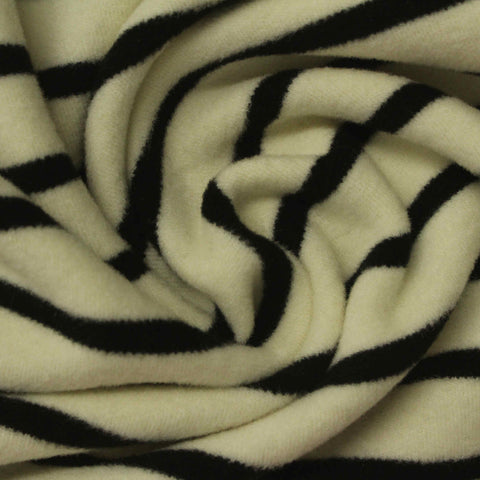 Black Horizontal-Stripe Interlock Knit, Viscose-Acrylic, 340 gsm, 168 cm, ref EF-232251