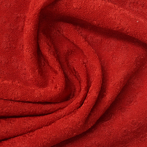 Red Tone-on-Tone Interlock Knit, Polyester