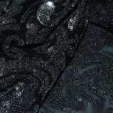 Navy Abstract Mesh, Polyester — photo 3