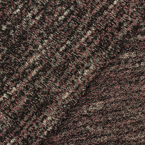 Dark Brown Marl Chunky Knit, Poly-Viscose, 210 gsm