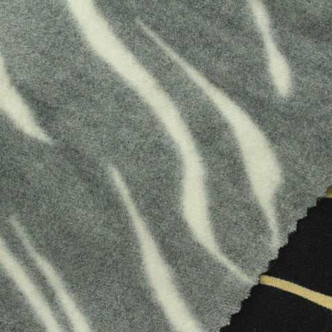 Black Zebra French Terry, Cotton-Modal
