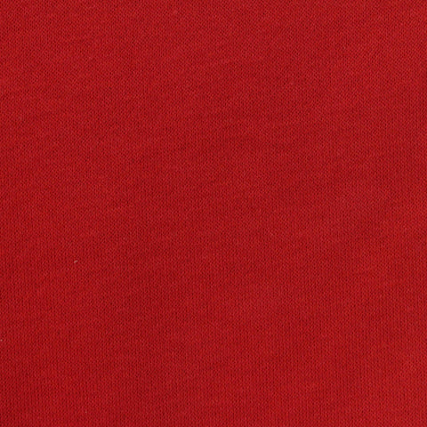 Brushed Cotton Polyester French Terry Fabric, 228 gsm, 182 cm — Red