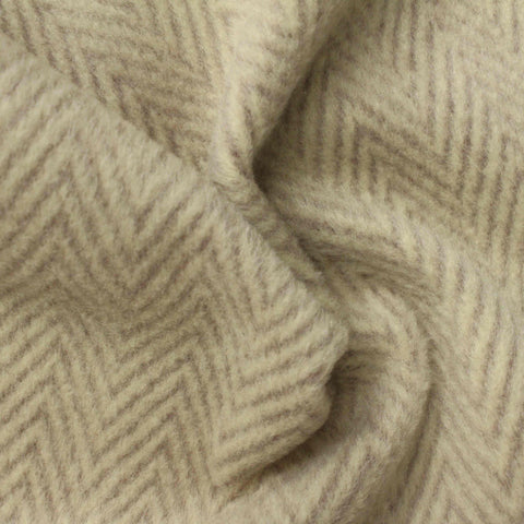 Beige Herringbone Knit