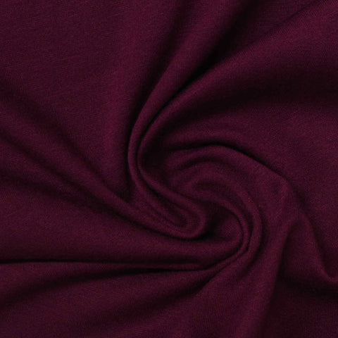 Polyester Viscose Stretch French Terry Fabric, 190 gsm, 145 cm — Purple
