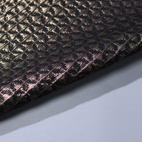 Jacquard Polyester Cotton Woven Fabric, 210 gsm, 145 cm — Brown