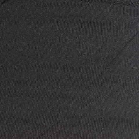 Viscose Nylon Stretch Ponte Knit Fabric, 320 gsm, 155 cm — Black, ref EF-267458