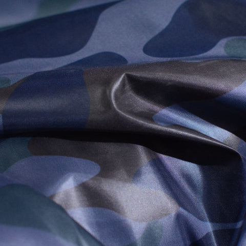 Blue Camo Woven, Polyester