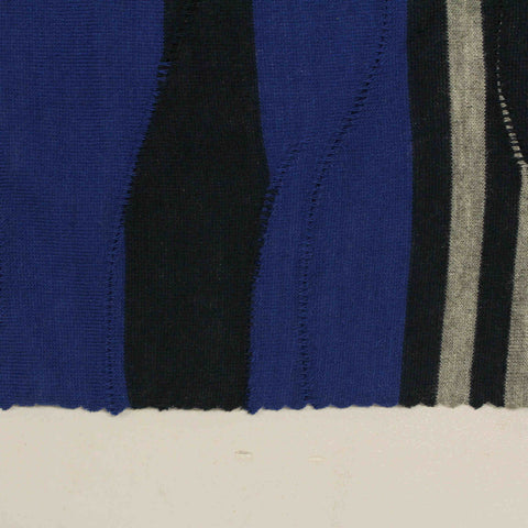 Blue Stripes Jacquard, Poly-Viscose, 147 gsm