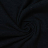 Cotton Polyester Rib Knit Fabric, 240 gsm, 149 cm — Black — photo 3