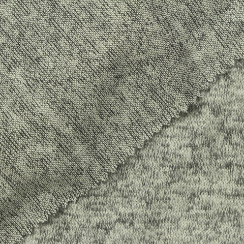 Dark Grey Marl Chunky Knit, Viscose-Poly, 205 gsm