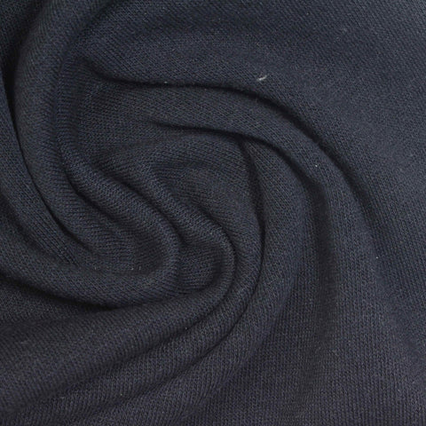 Cotton Polyester French Terry Fabric, 250 gsm, 180 cm — Navy