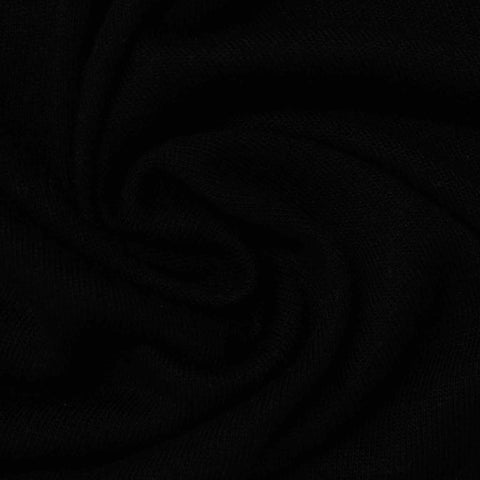 Polyester Viscose Jersey Knit Fabric, 134 gsm, 165 cm — Black