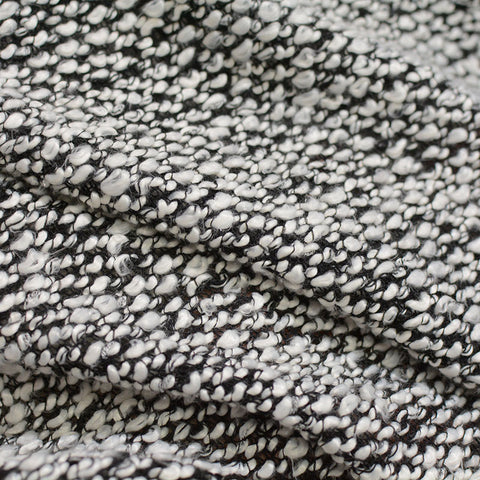 Black Marl Chunky Knit, Polyester, 270 gsm, 160 cm