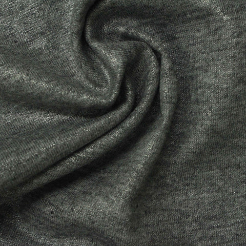 Grey Marl Jersey Knit, Cotton-Poly, 155 gsm