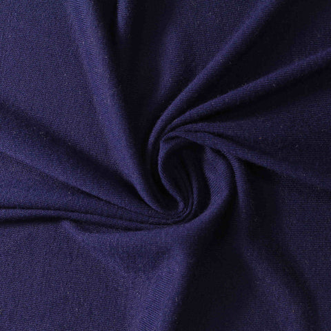 Viscose Stretch Jersey Knit Fabric, 192 gsm, 160 cm — Navy