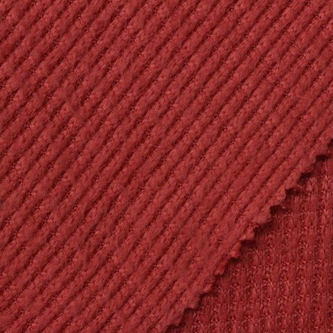 Red Textured Waffle Knit, Polyester