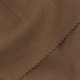 Polyester Cotton Stretch Rib Knit Fabric, 367 gsm, 135 cm — Brown — photo 3