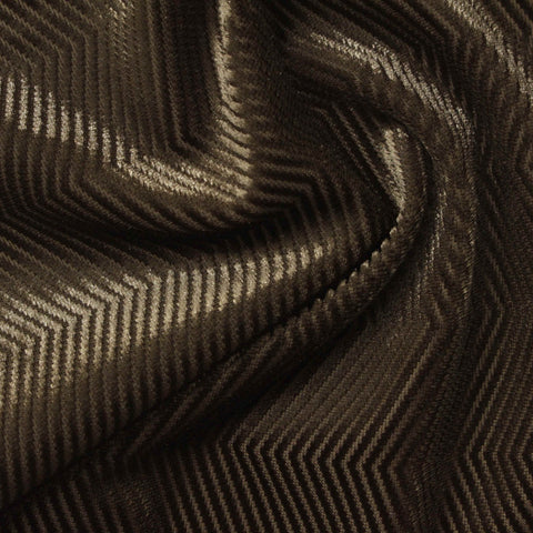 Dark Brown Chevron Jacquard, Polyester