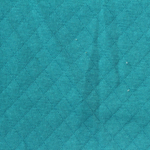 Teal Diamond Waffle Knit, Poly-Cotton