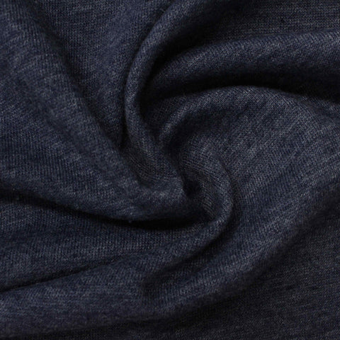 Dark Blue Marl Chunky Knit, Poly-Cotton, 264 gsm