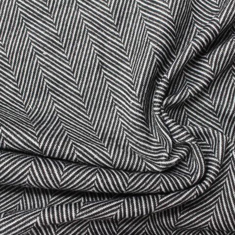 Black Chevron Jacquard, Polyester, 179 gsm