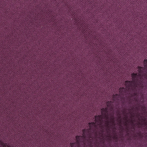 Cotton Polyester Stretch Velvet Fabric, 295 gsm — Purple, ref EF-253994