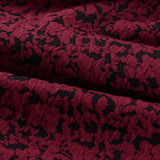 Burgundy Textured Jacquard, Poly-Cotton — photo 3