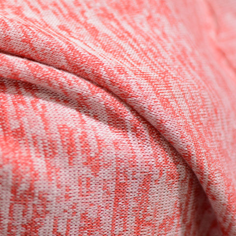Yarn-Dyed Polyester Viscose Stretch Chunky Knit Fabric, 135 gsm, 170 cm — Red, ref EF-5134