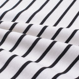 Black Horizontal-Stripe Ponte Knit, Poly-Viscose — photo 3